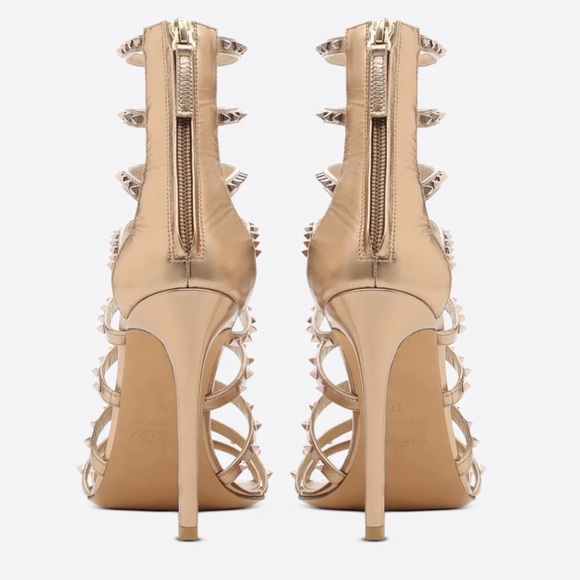 100% REAL Valentino 105mm Lovestuds Caged Sandal - Picture 4 of 16